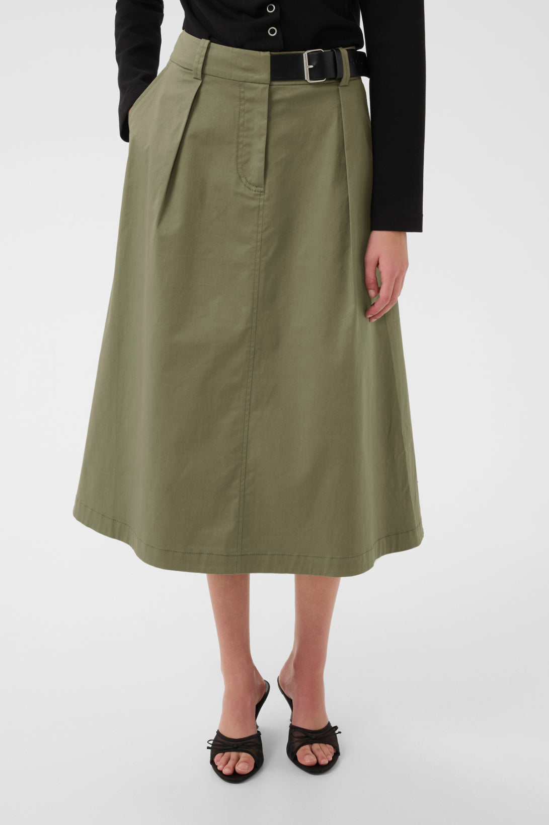 Egina Skirt | Deep Lichen Green