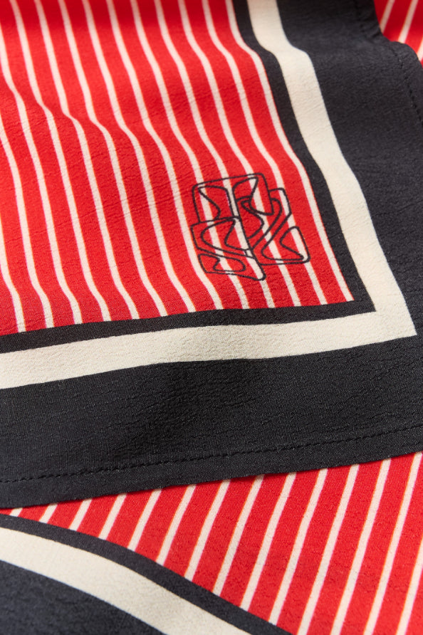 Priscilla Scarf | Poppy Seedpearl Stripe