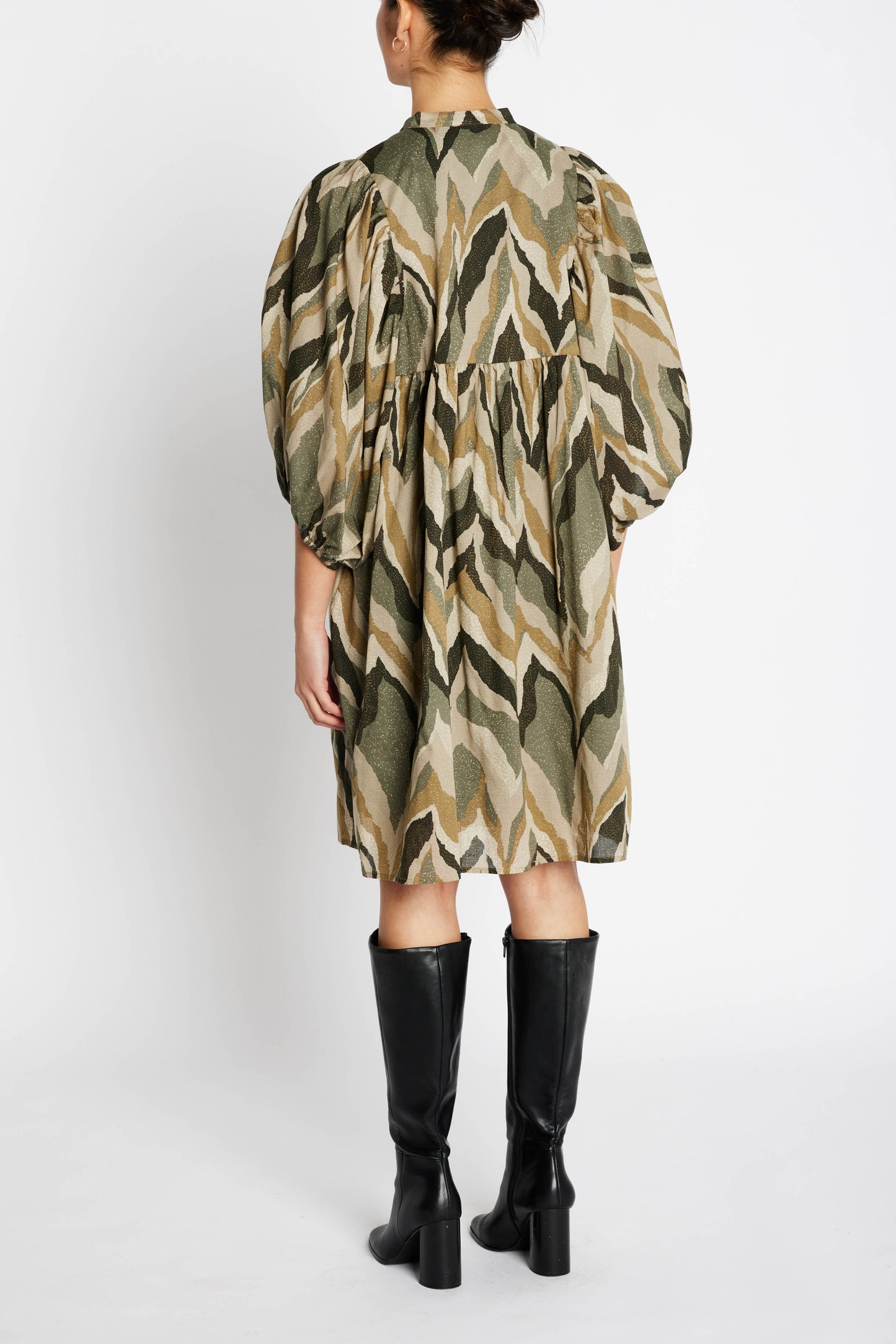 Aster Sarina Dress | Green Print