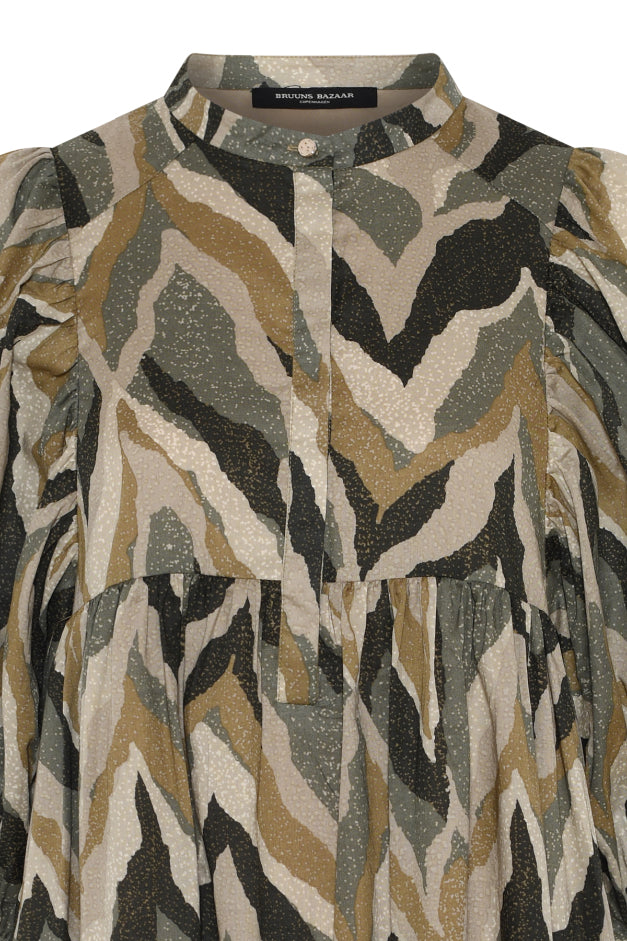 Aster Sarina Dress | Green Print