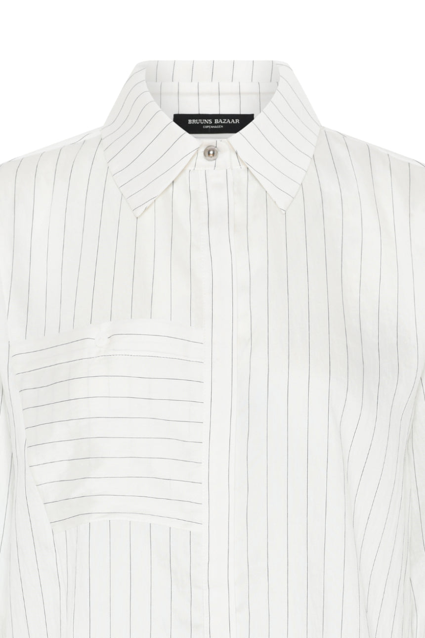 Amaranth Zanne Shirt | White Stripe