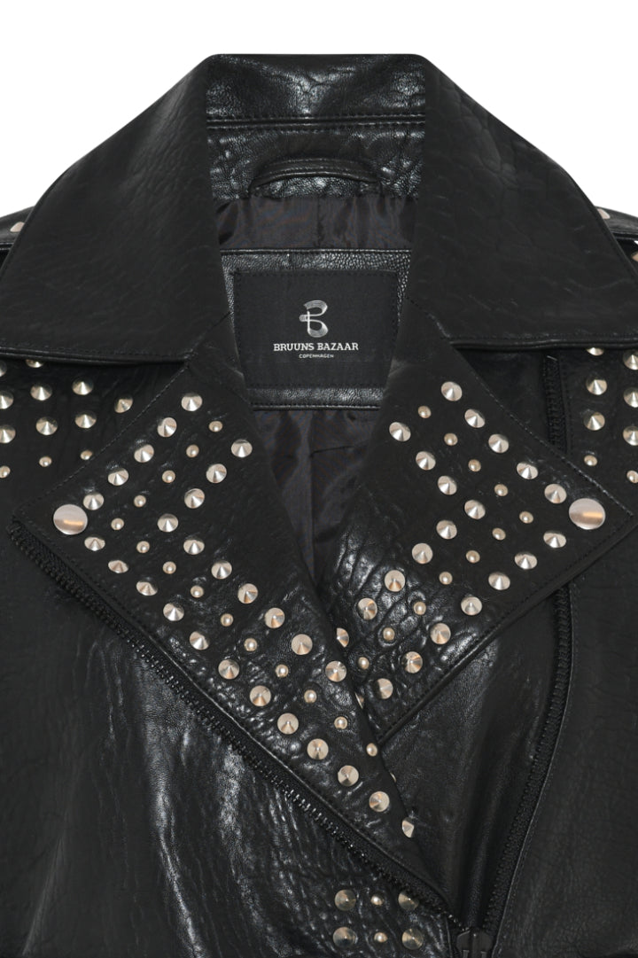 Clove Zhoa Leather Waistcoat | Black