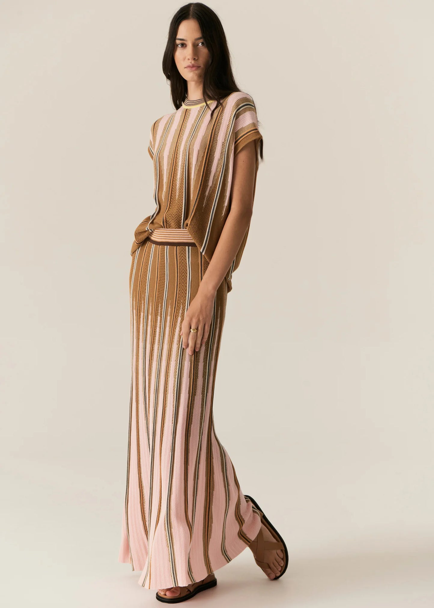 Tedd Knit Tee | Ginger/Pink