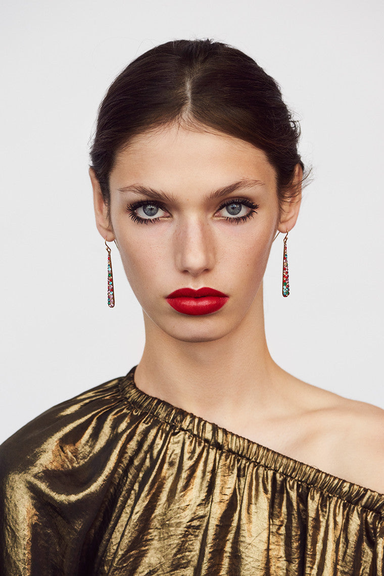 Dyrberg/Kern Blaze Earrings Multi-Coloured Crystal