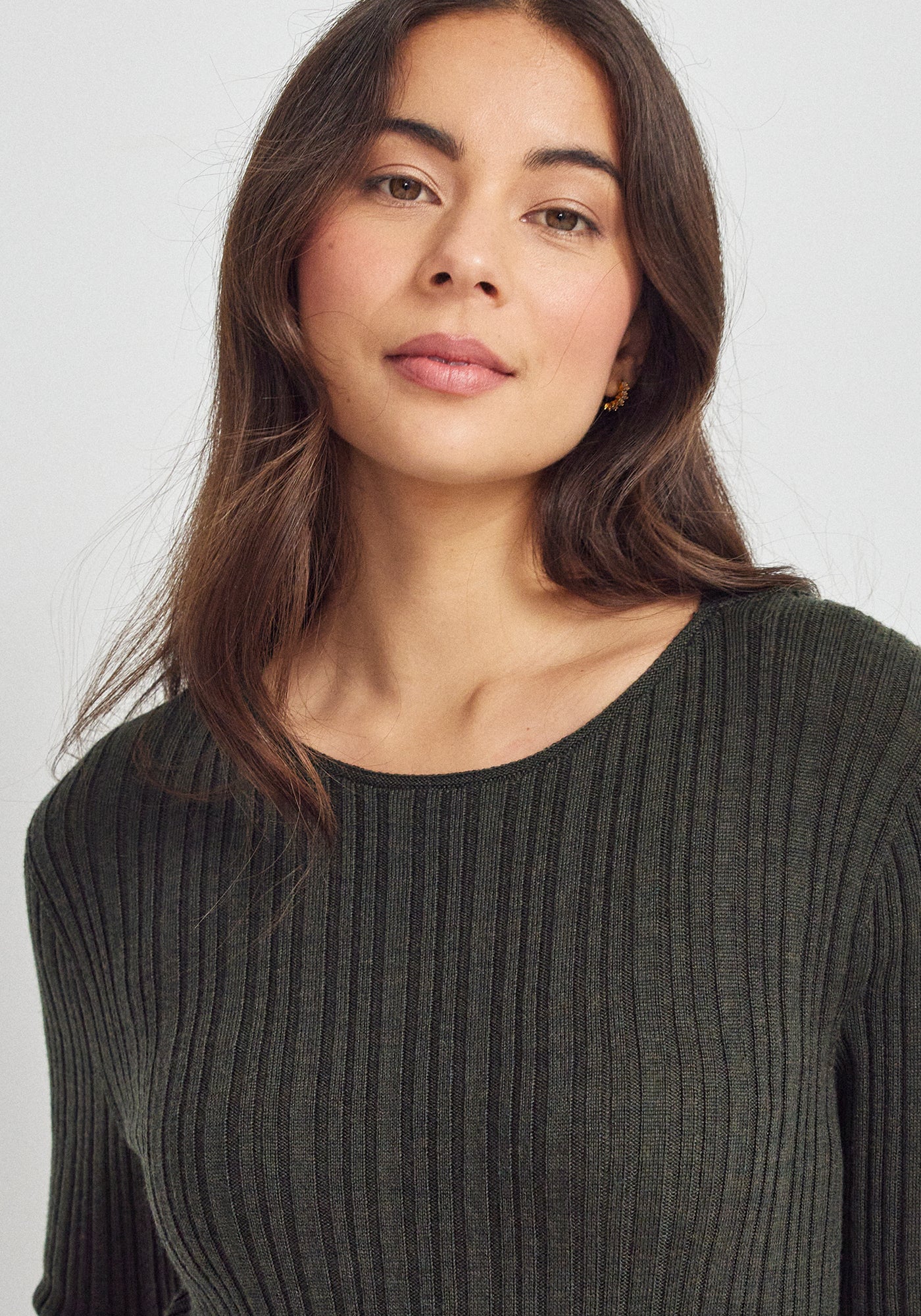 Ella Rib Top | Forest