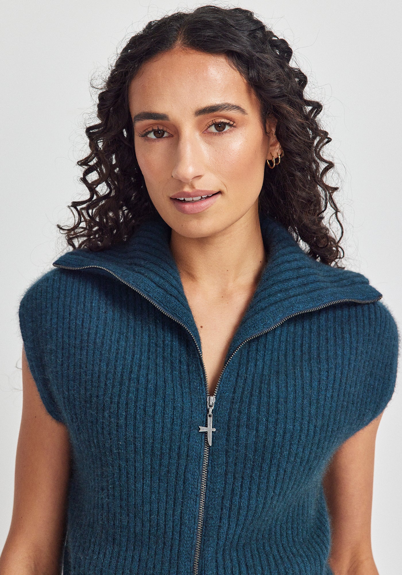 Kay Zip Vest | Deep Teal