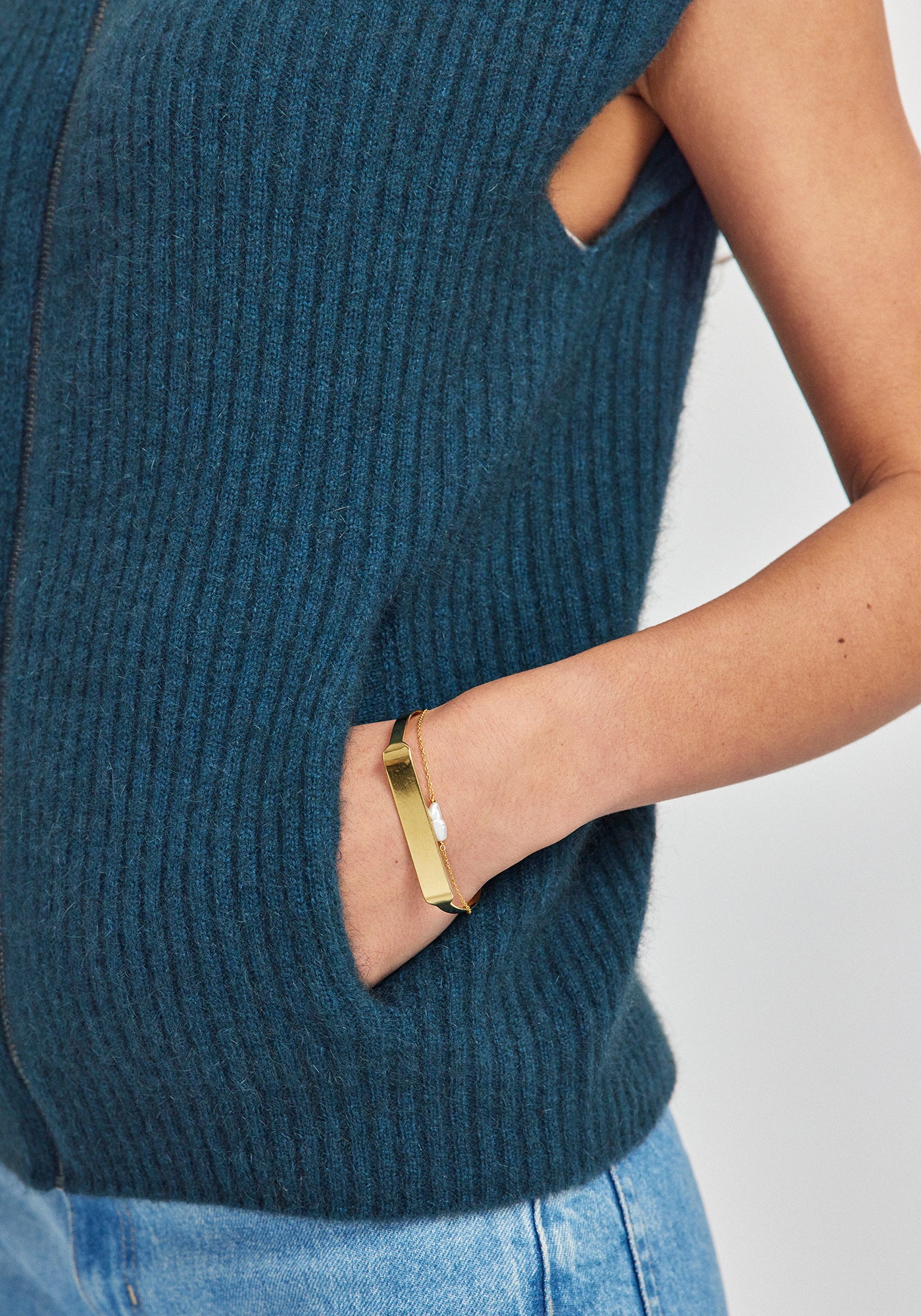 Kay Zip Vest | Deep Teal