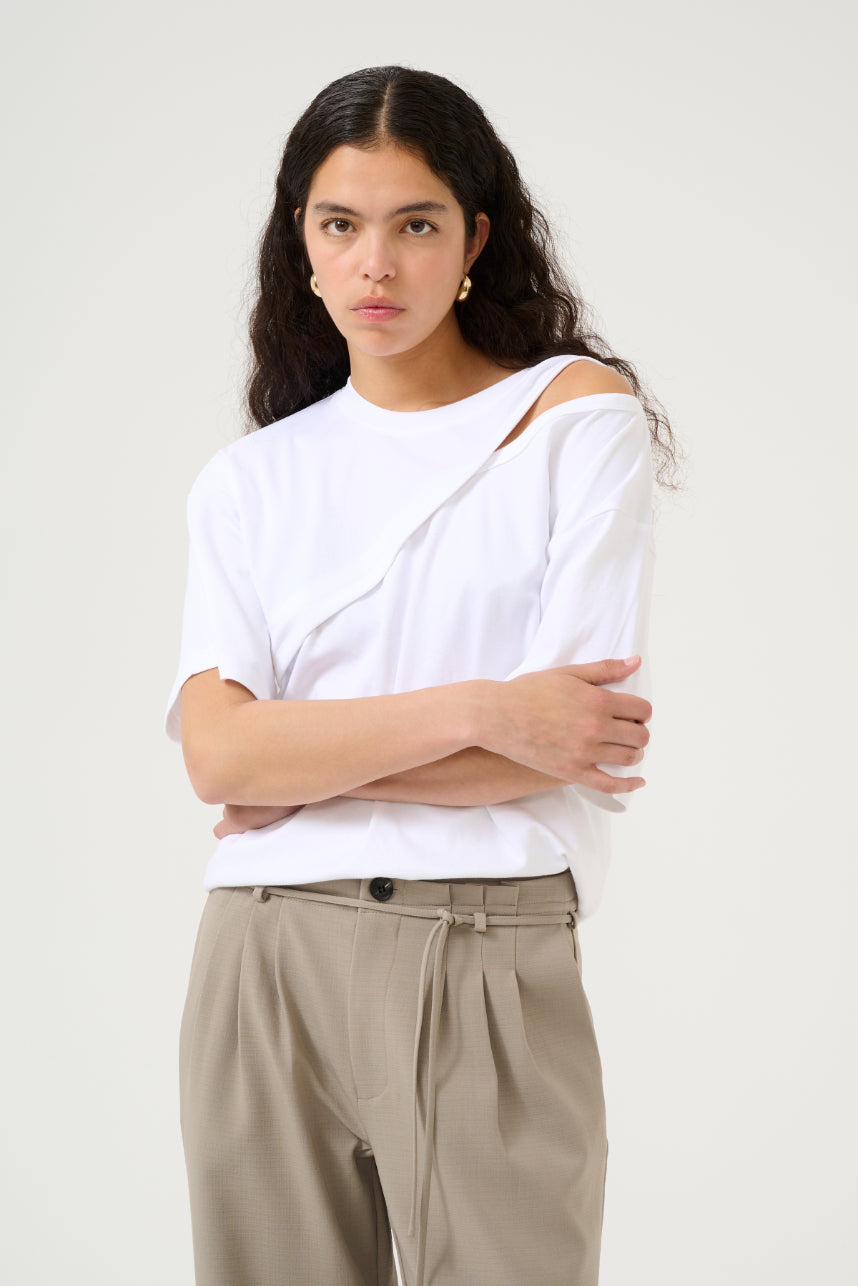 Renee Hole Tee | Bright White