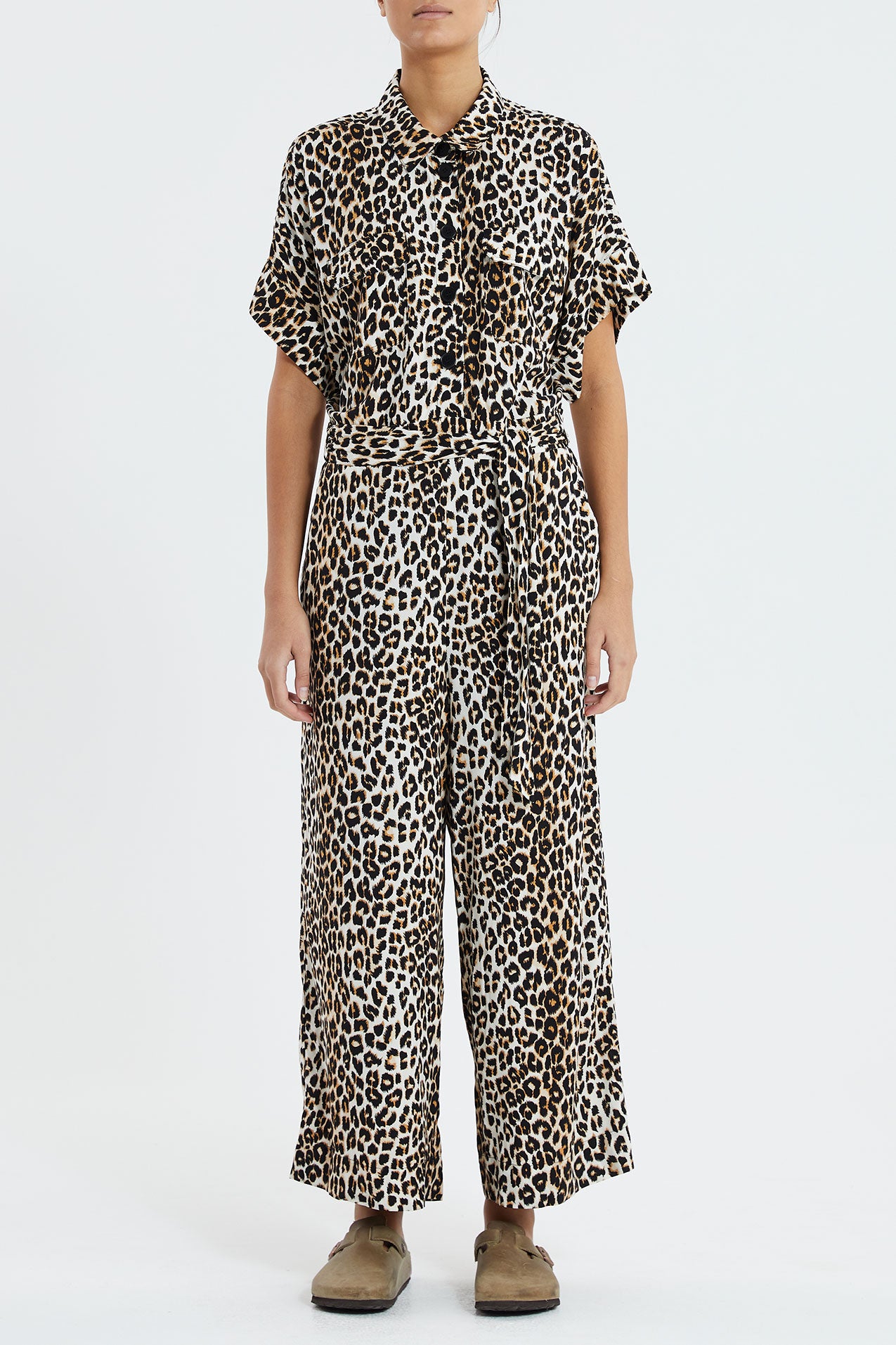 LOLLYS LAUNDRY Mathilde Jumpsuit | Leopard Print