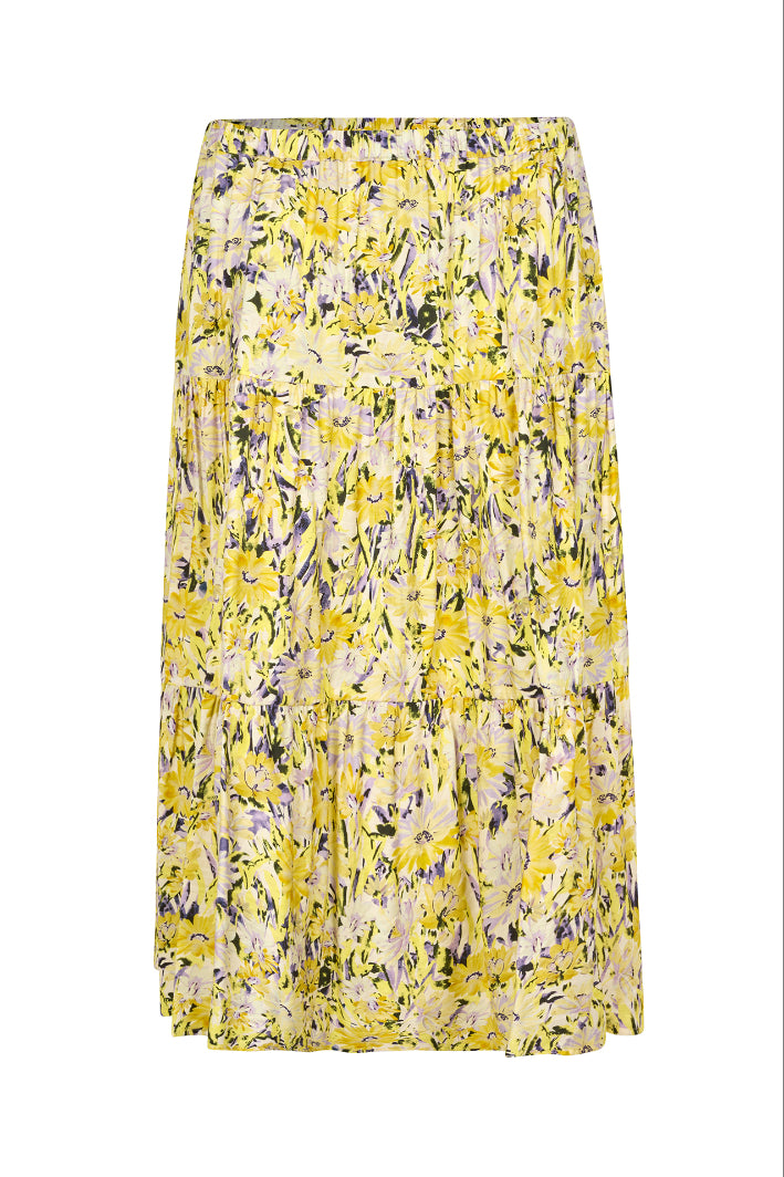 LOLLYS LAUNDRY Morning Midi Skirt | Yellow Floral