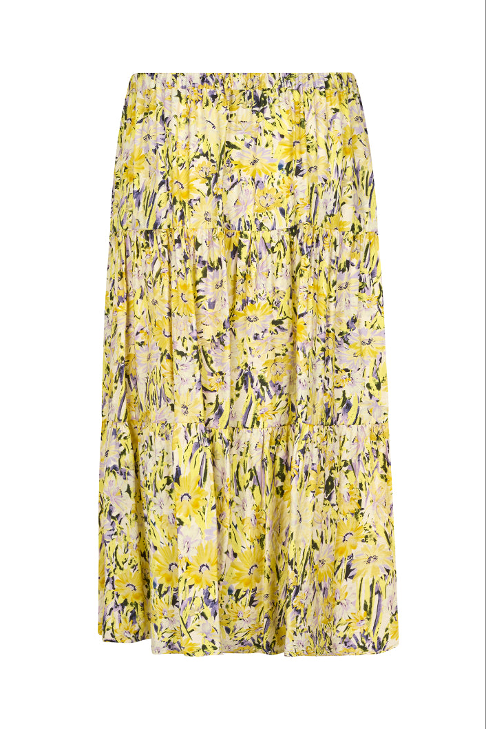 LOLLYS LAUNDRY Morning Midi Skirt | Yellow Floral