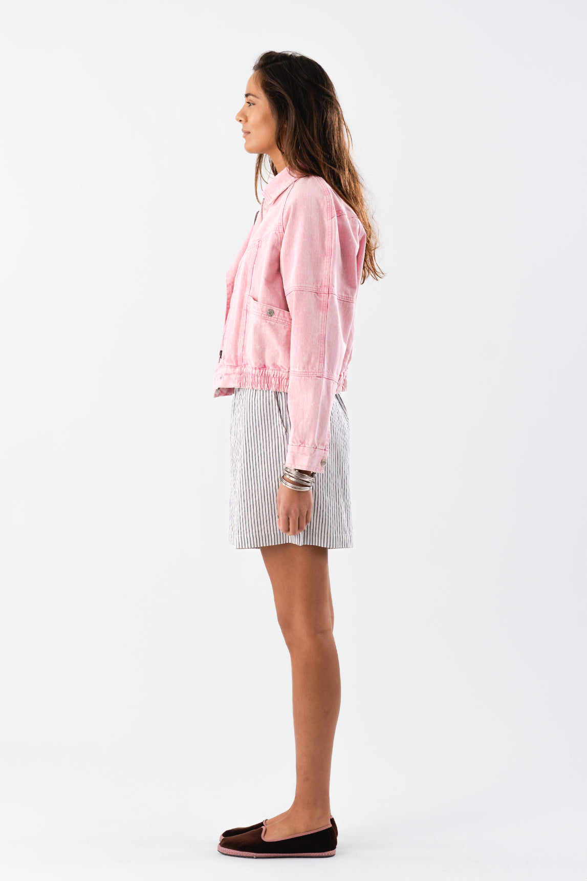 LOLLYS LAUNDRY Kingston Denim Jacket | Pink