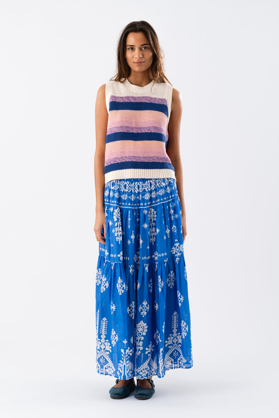 LOLLYS LAUNDRY Sunset Maxi Skirt | Blue