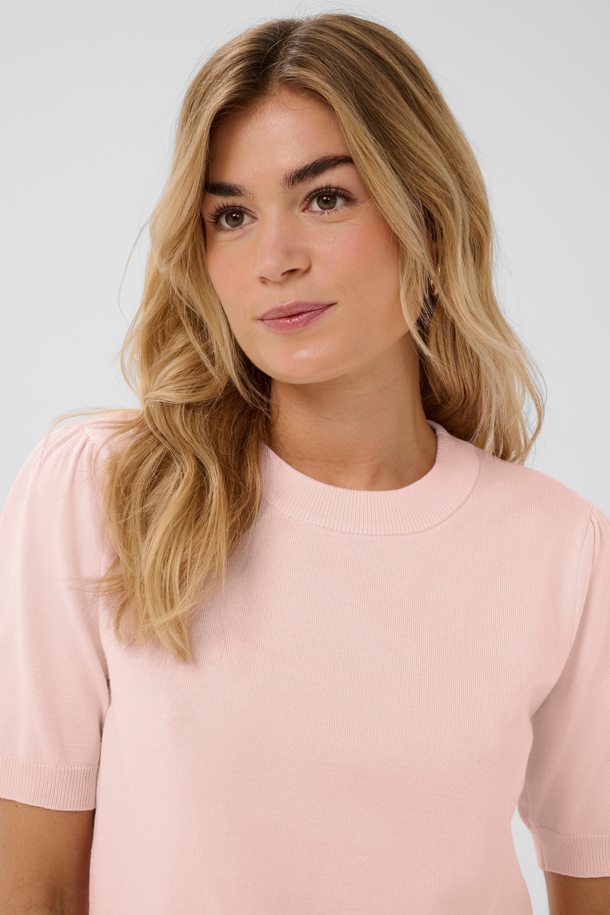 Mila Short Sleeve Pullover | Chalk Pink