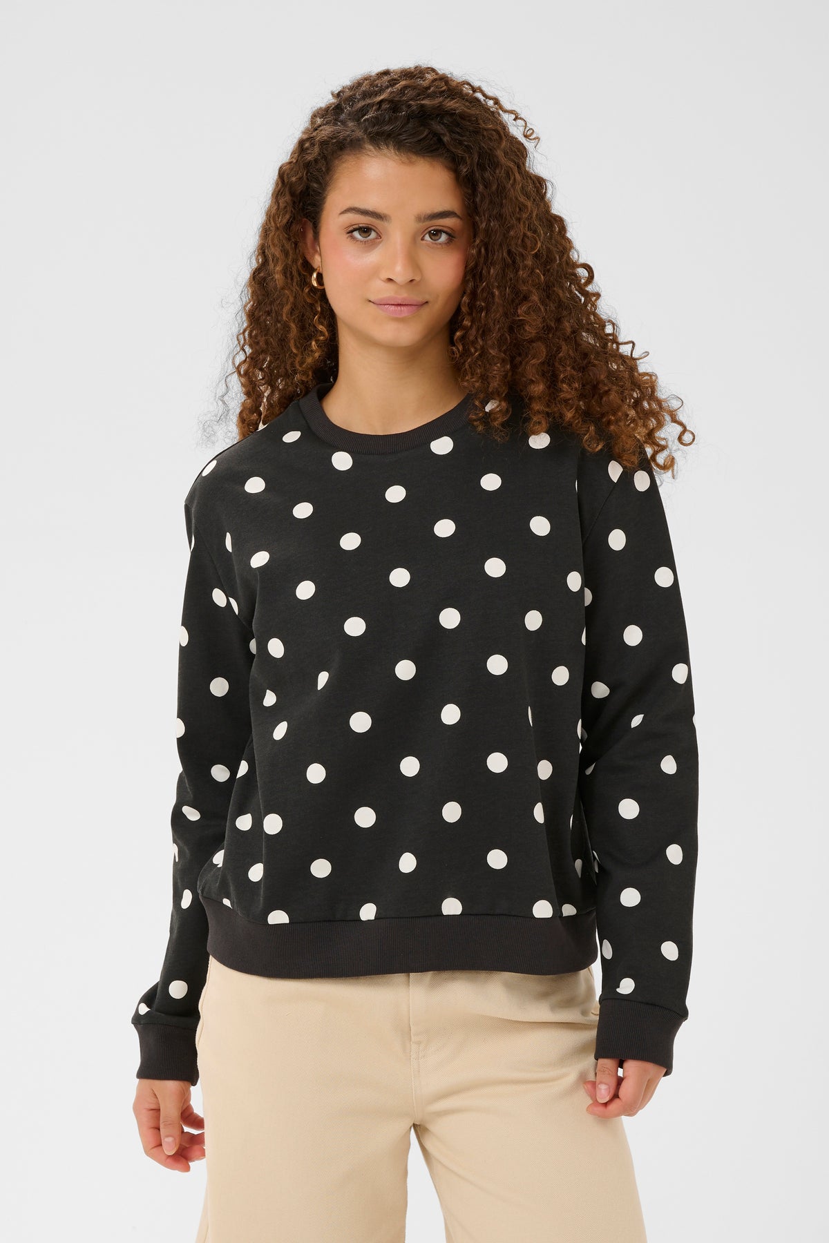 Zagna Sweat Pullover | Black Dot