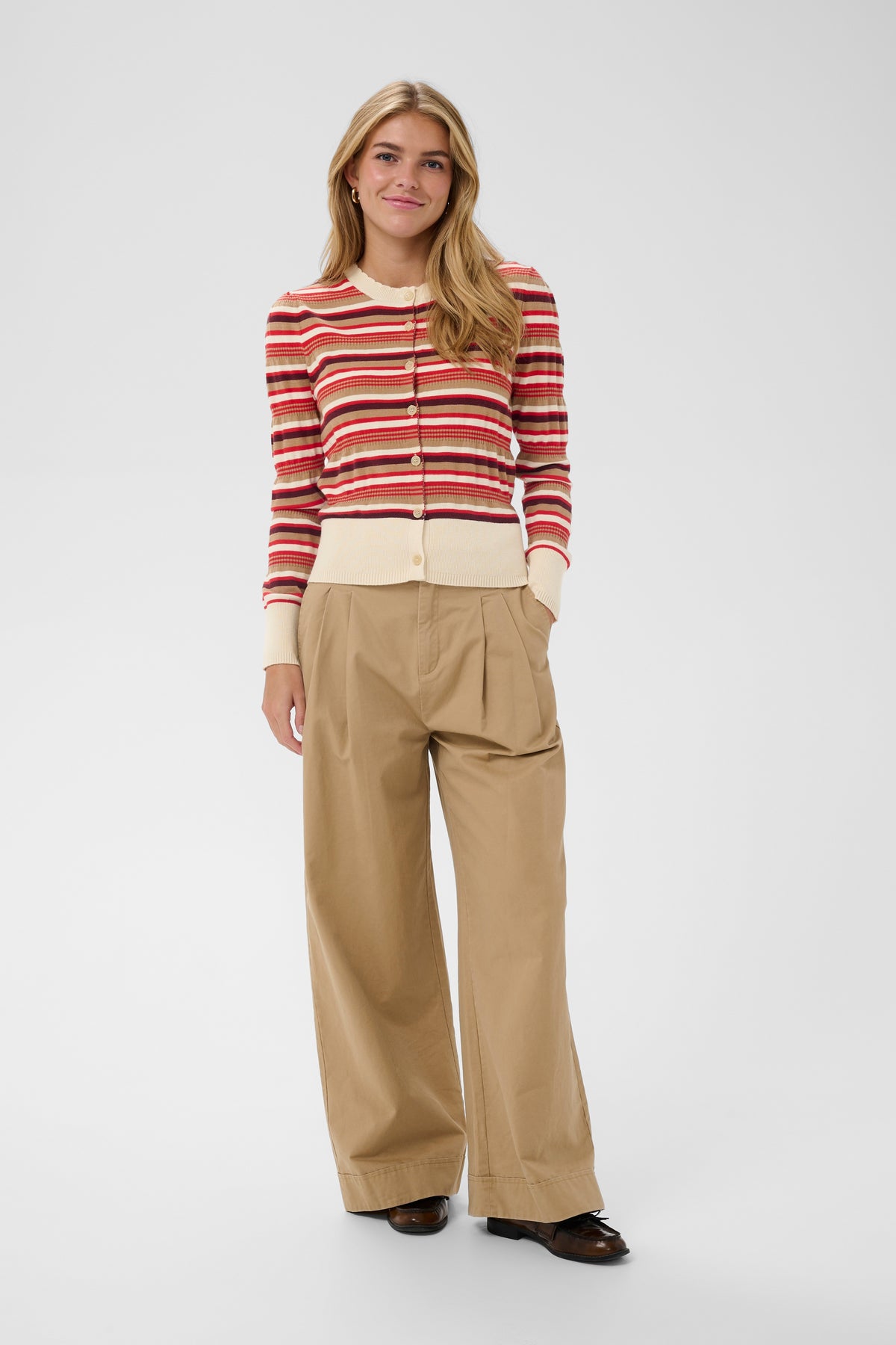 Phillia Cardigan | Valiant Poppy Stripe