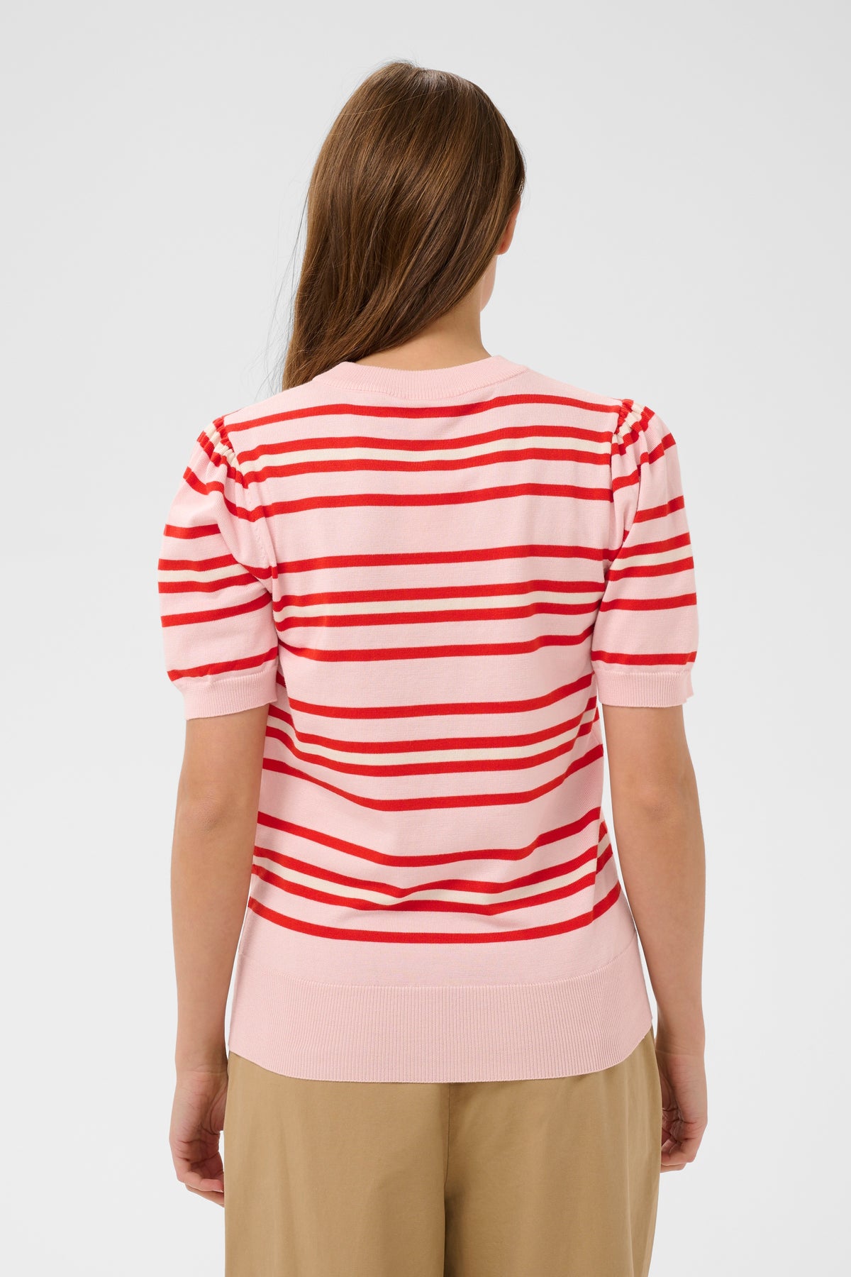 Pila Pullover | Chalk Pink/Red Stripe
