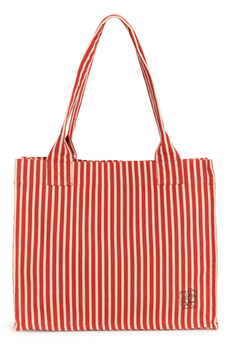 Pansy Bag | Poppy Seedpearl Stripe