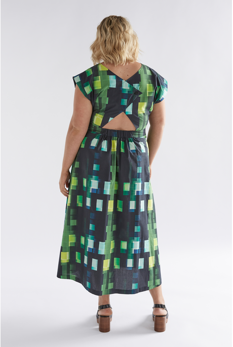 ELK Indi Dress | Green Shutter Grid