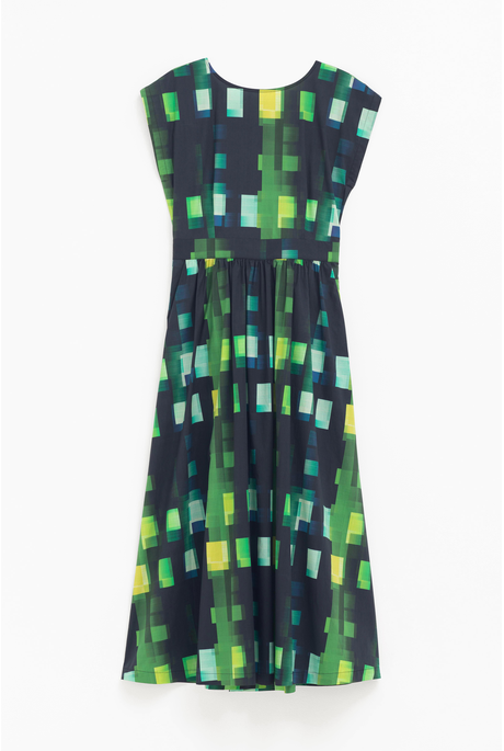 ELK Indi Dress | Green Shutter Grid