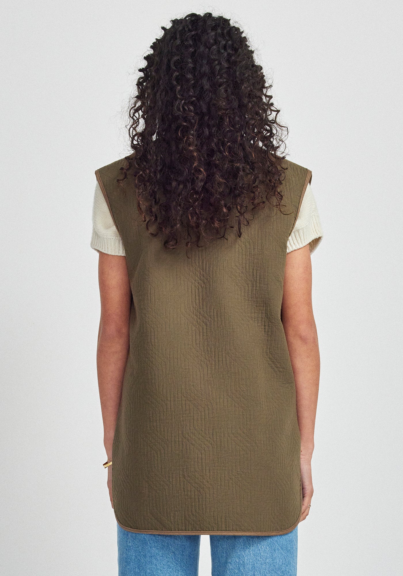 Jordy Quilted Vest | Cable Green