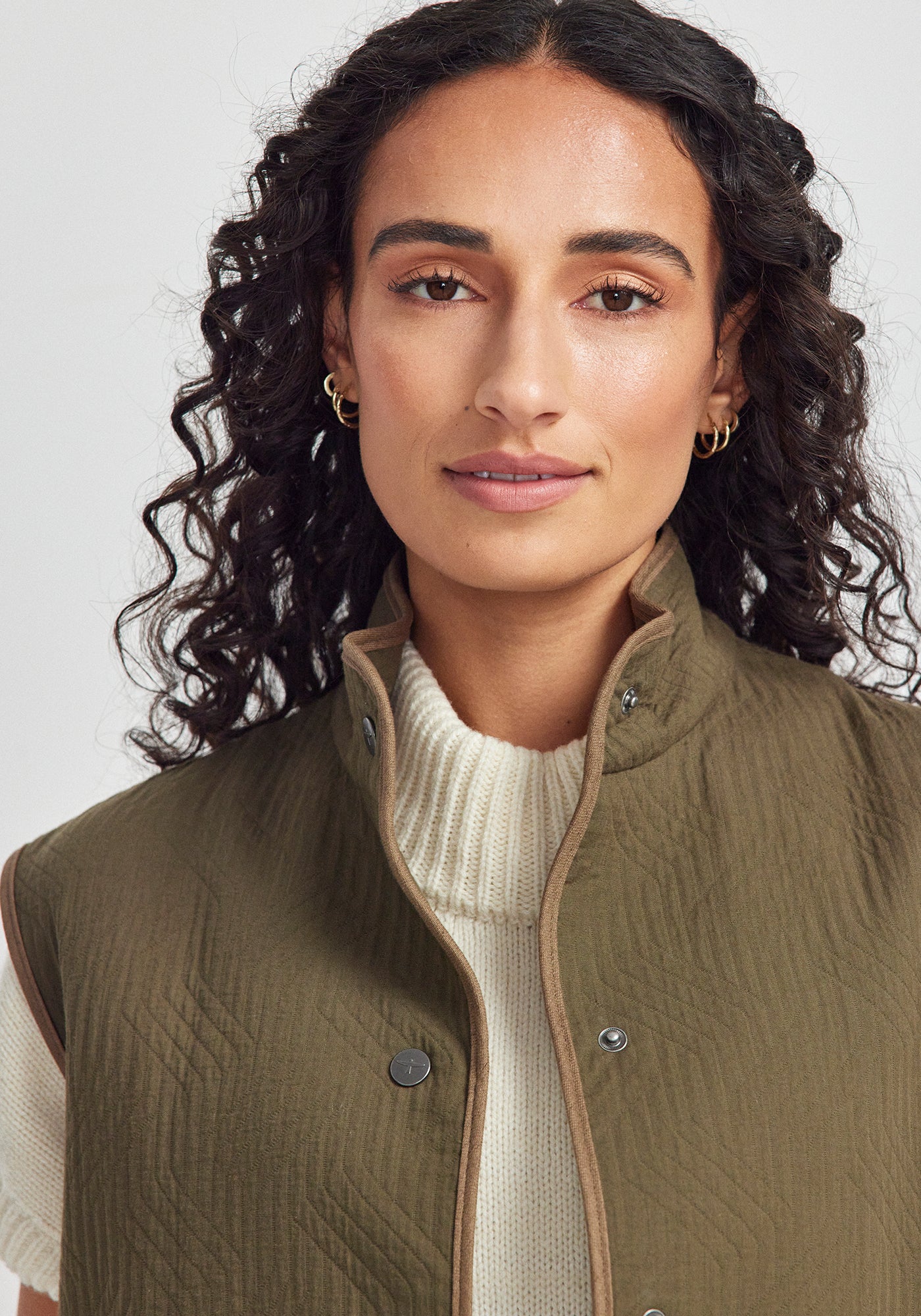 Jordy Quilted Vest | Cable Green