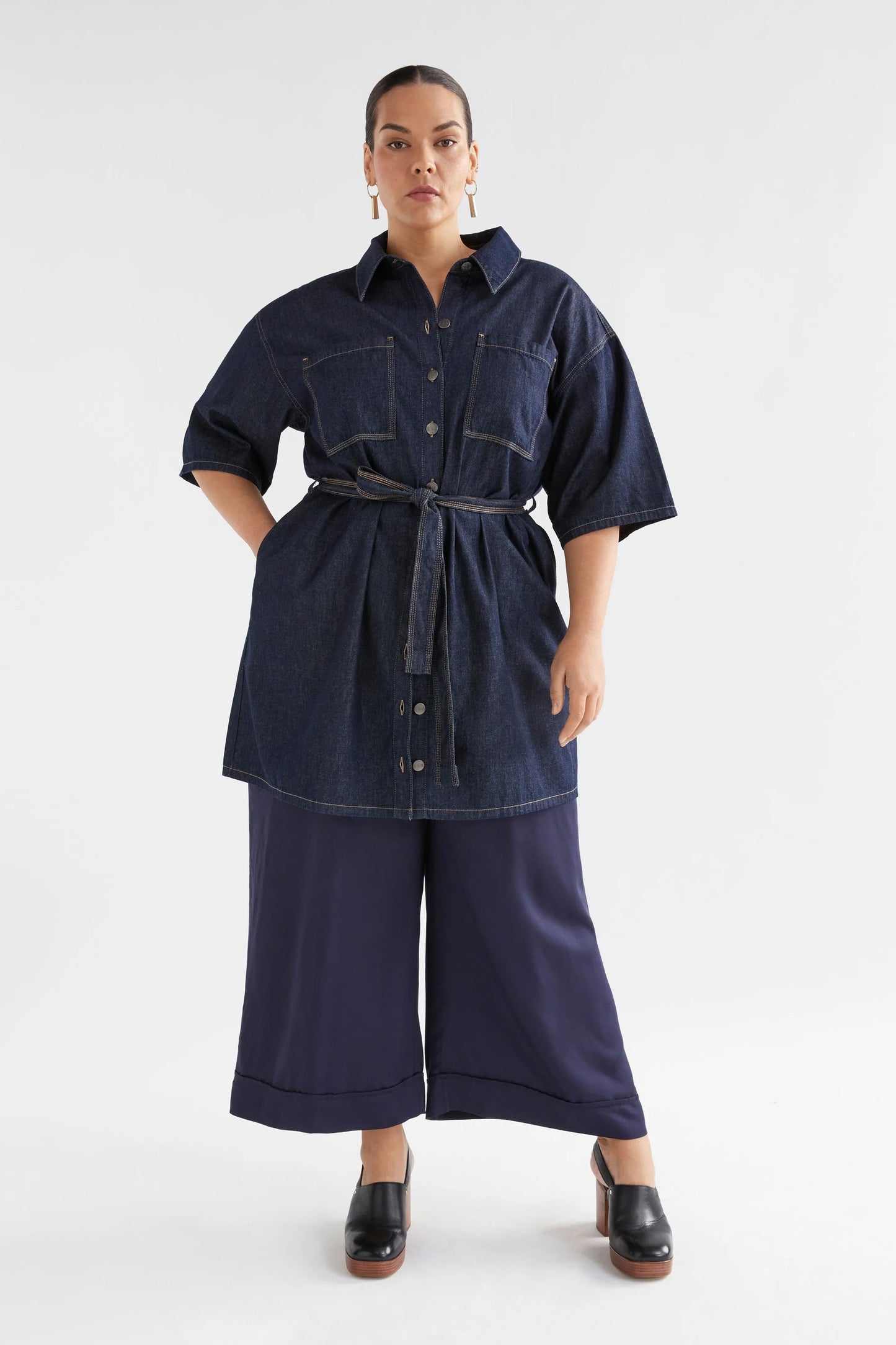 ELK Denym Pocket Dress | Authentic Blue Wash