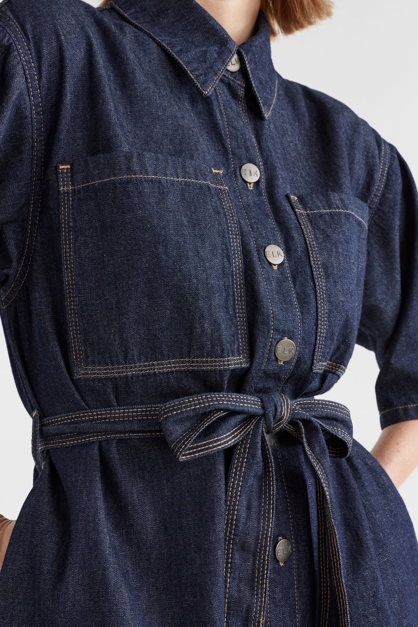 ELK Denym Pocket Dress | Authentic Blue Wash