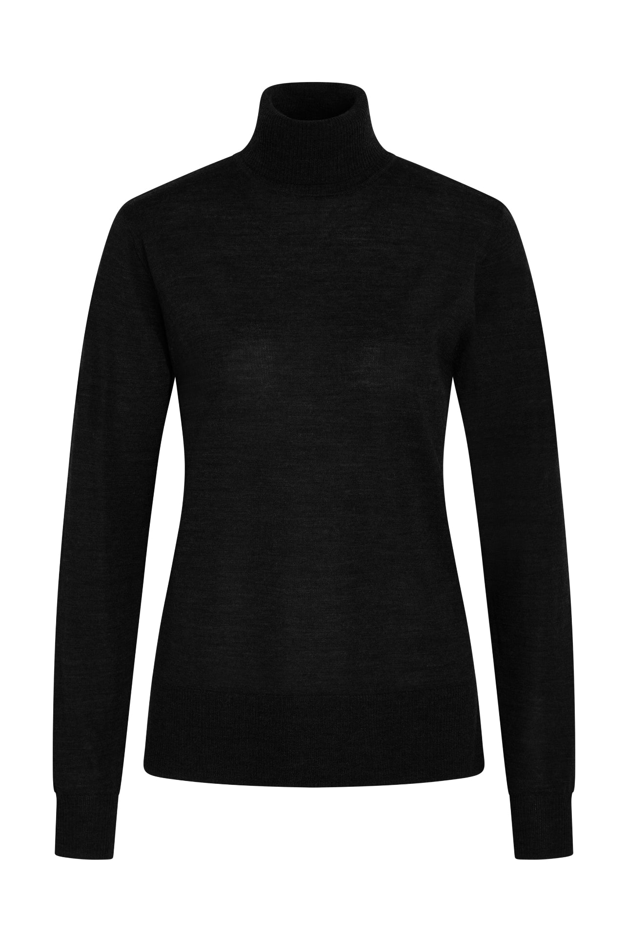 Charlene Roll Neck Knit | Black