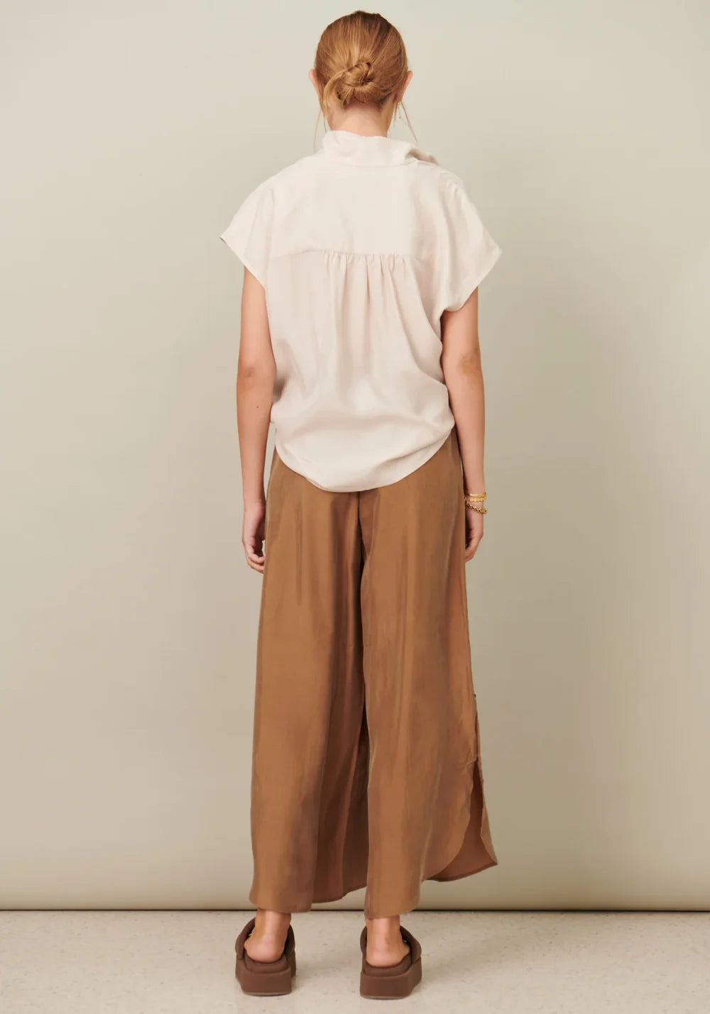 POL Cupro Pant | Khaki