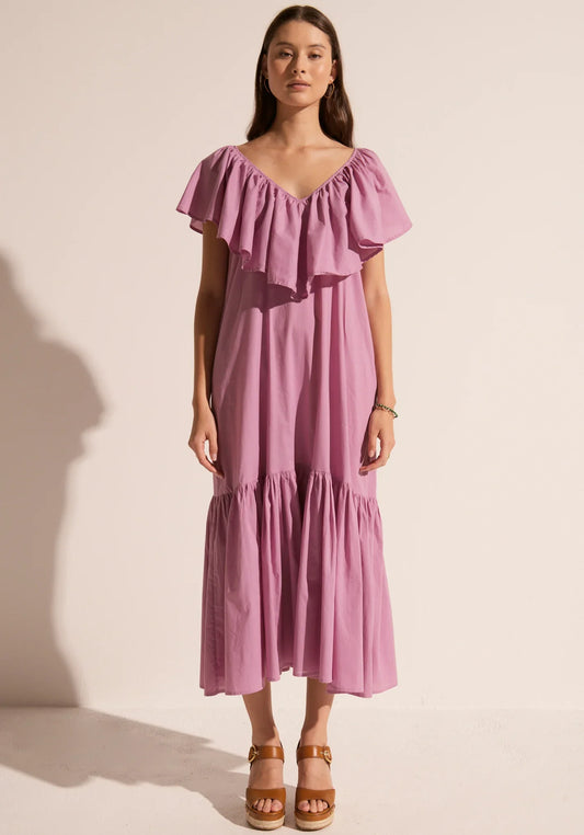 POL Clover Ruffle Dress | Magenta