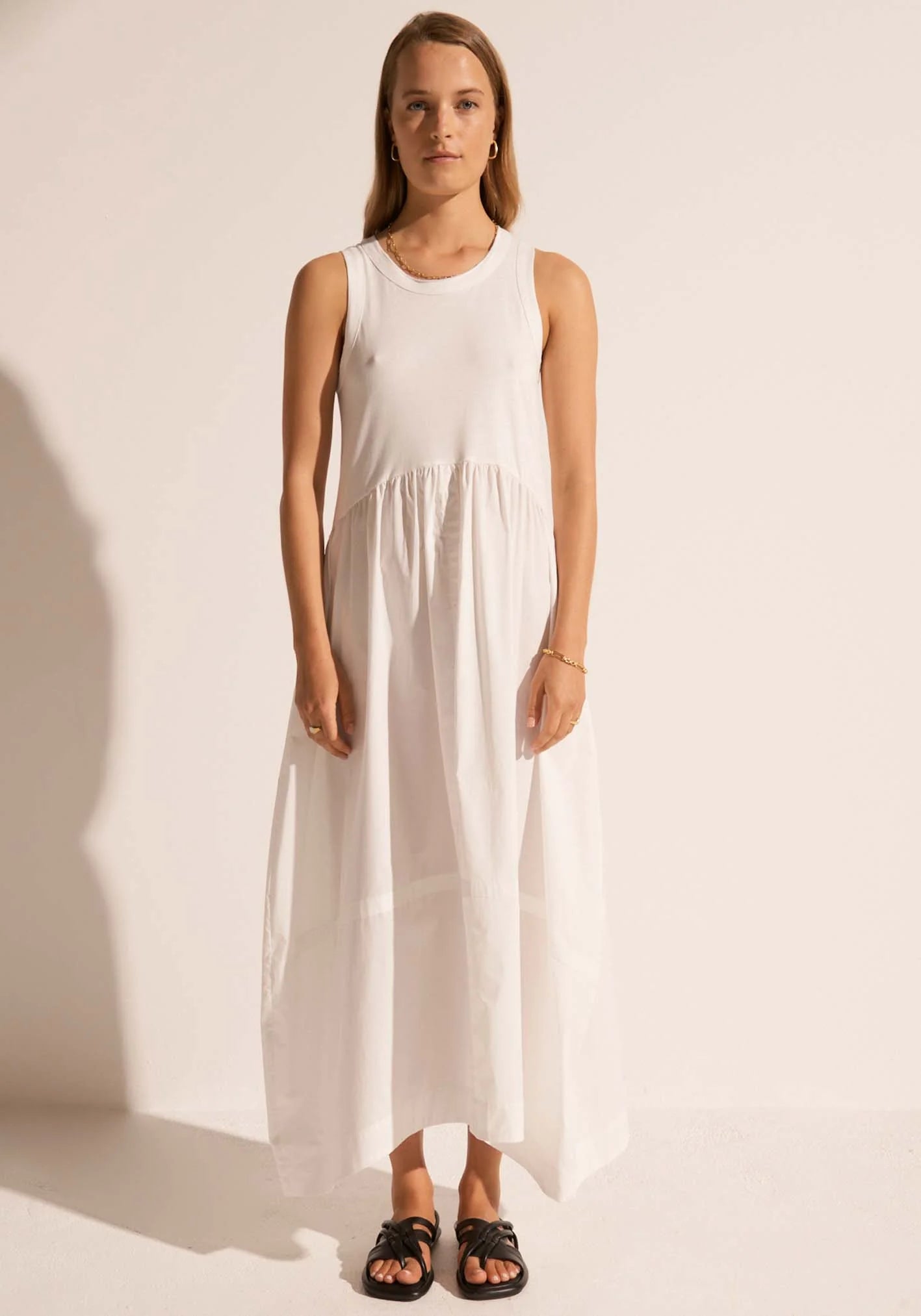 POL Toya Tank Dress | White