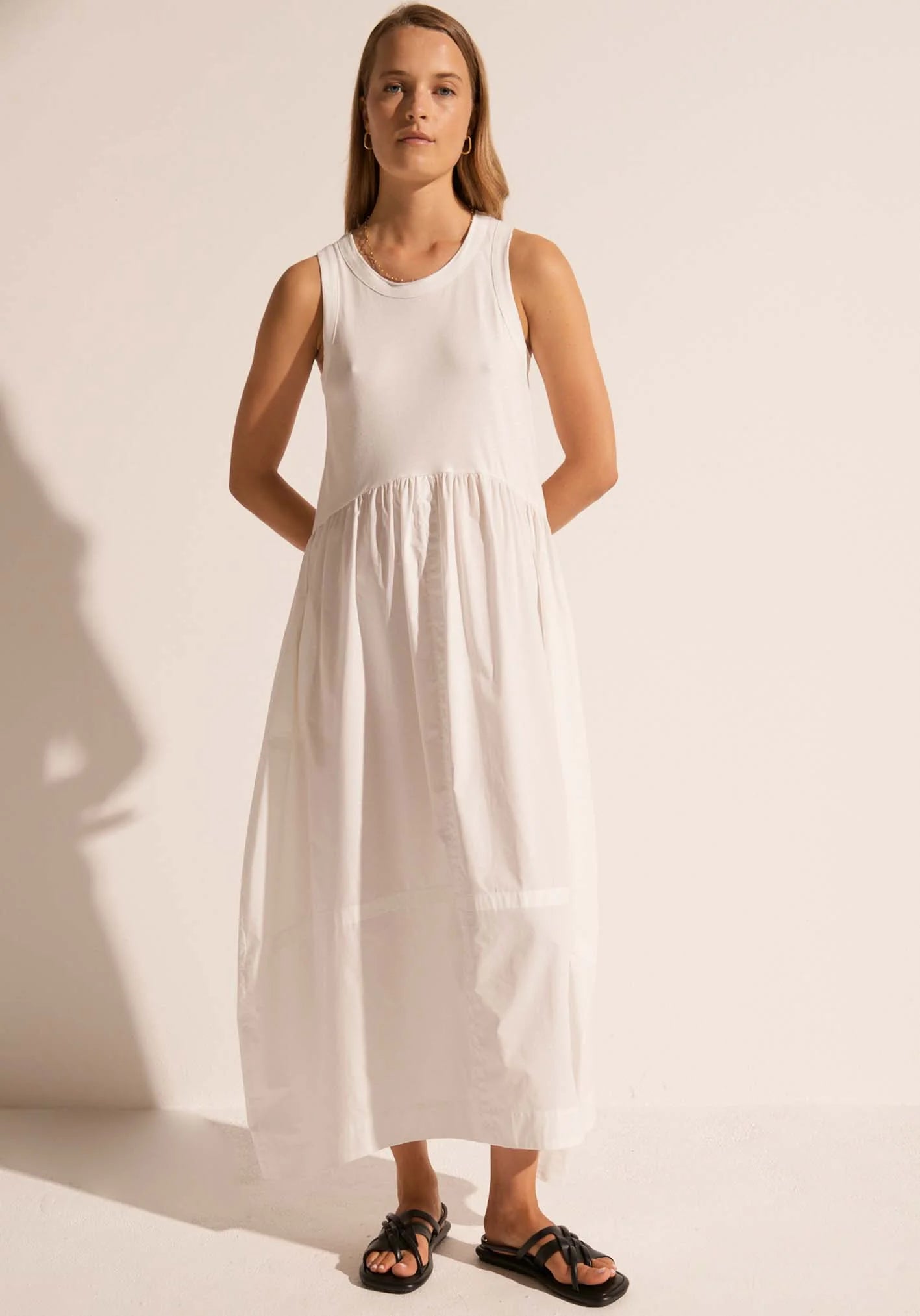 POL Toya Tank Dress | White