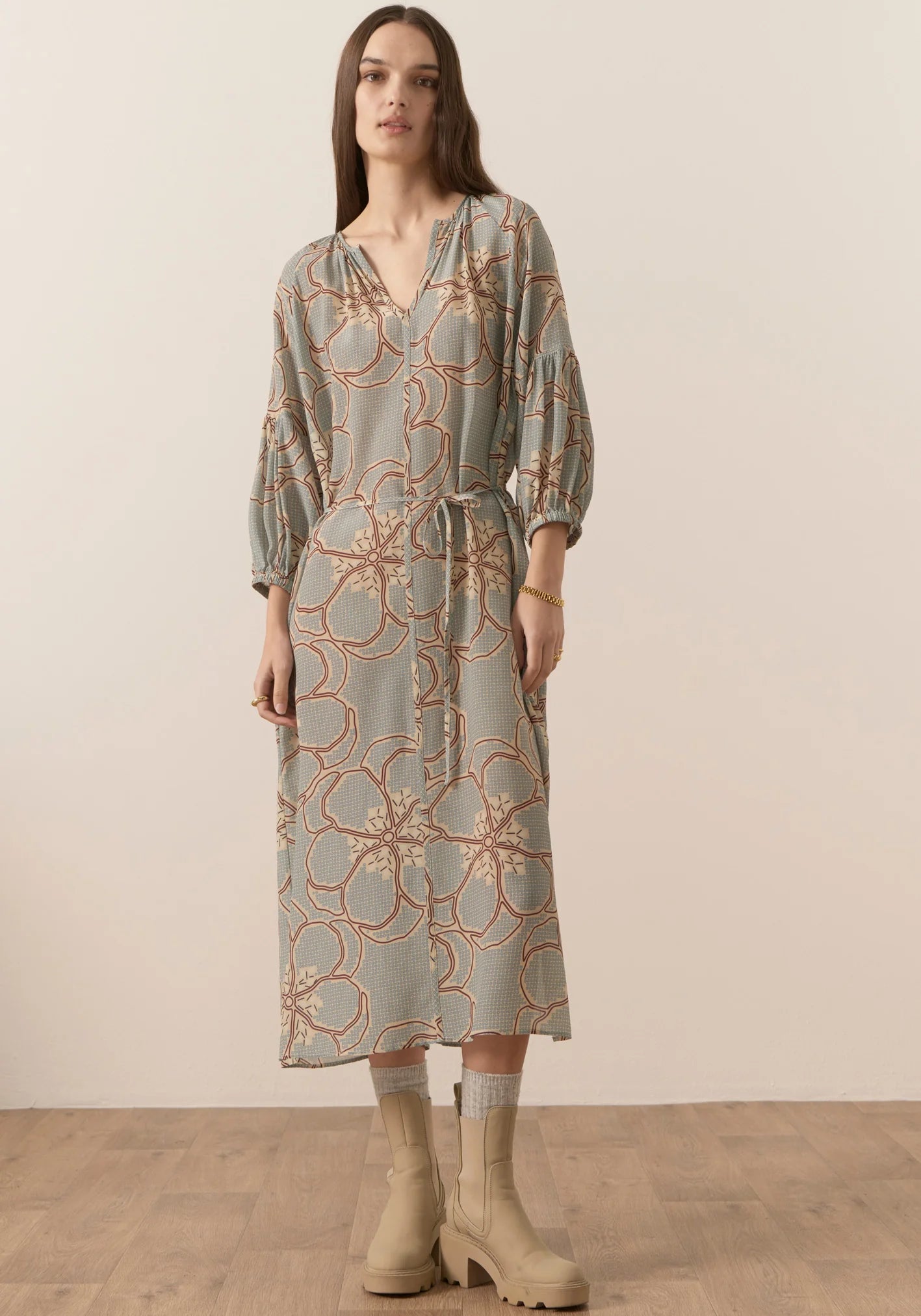 POL Adler Silk Belted Dress