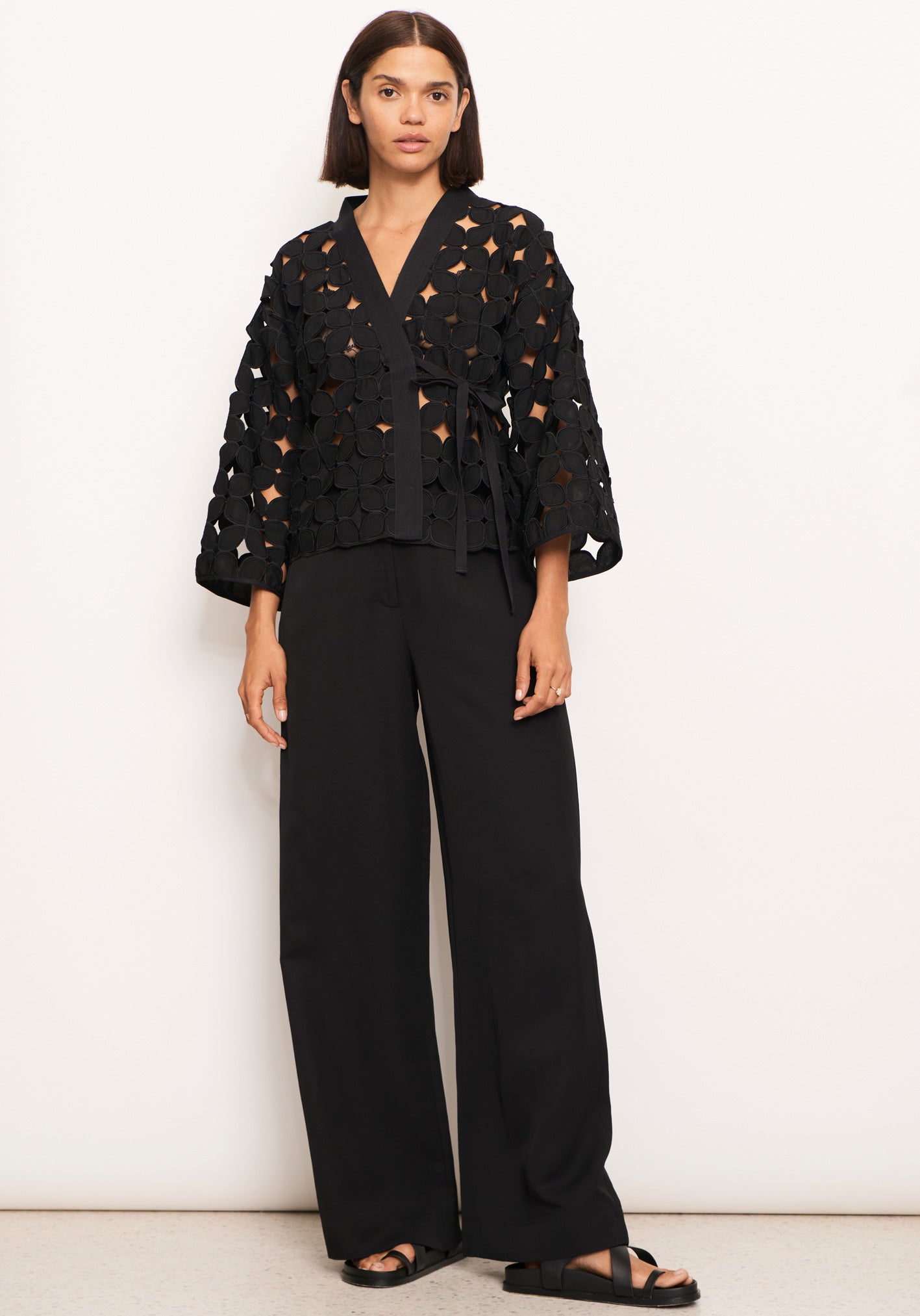 POL Sumi Opera Jacket | Black Lace