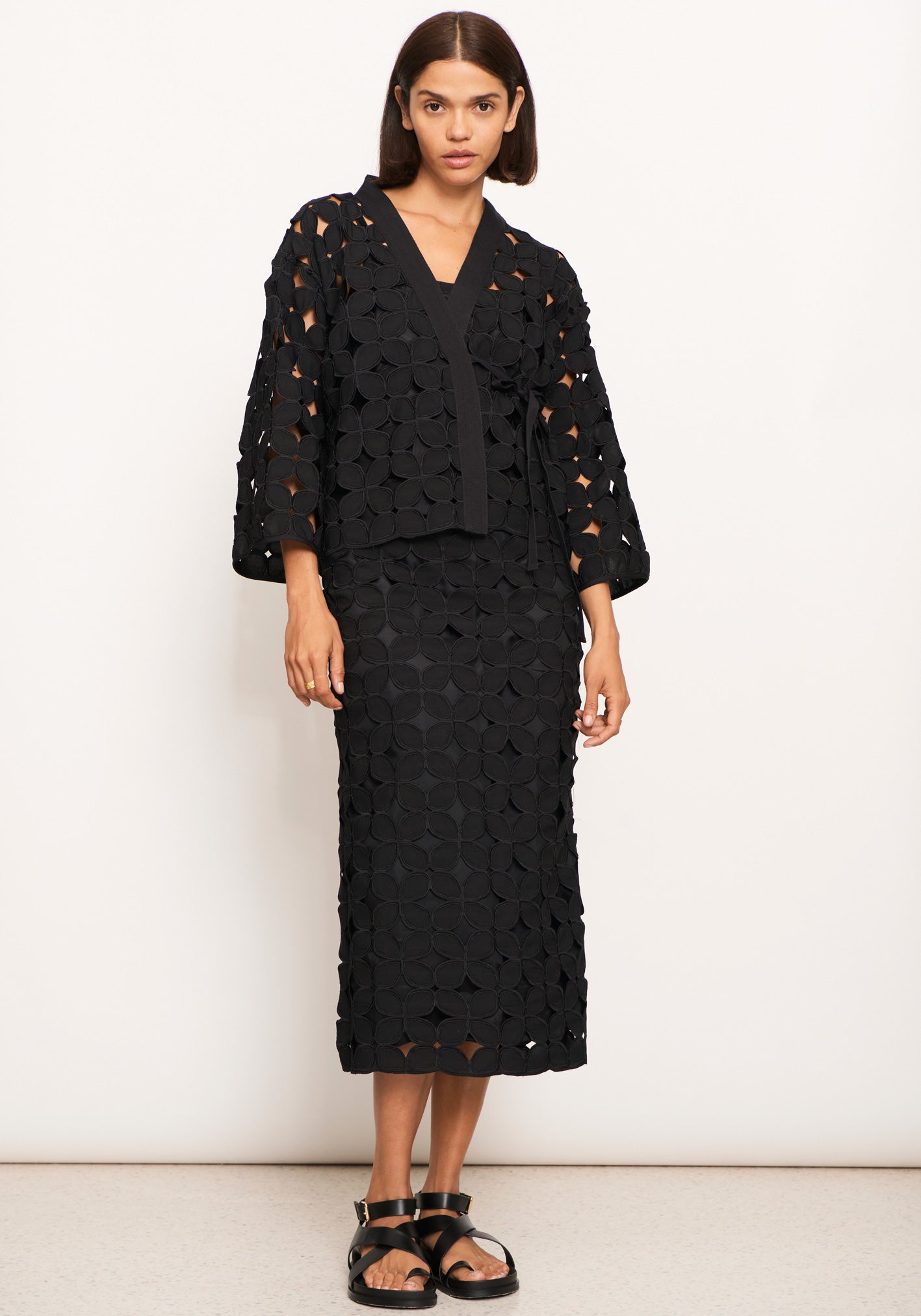 POL Sumi Opera Jacket | Black Lace