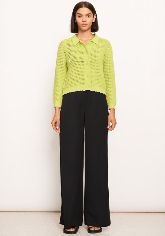 POL Xander Pointelle Cardi | Lime