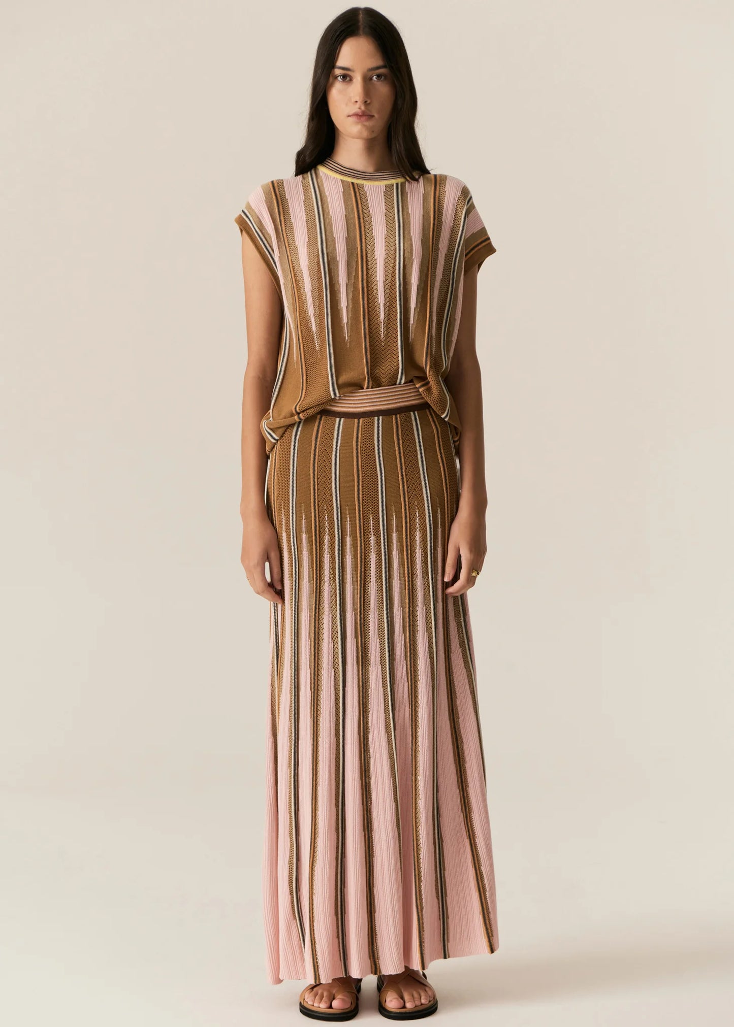 Tedd Knit Tee | Ginger/Pink