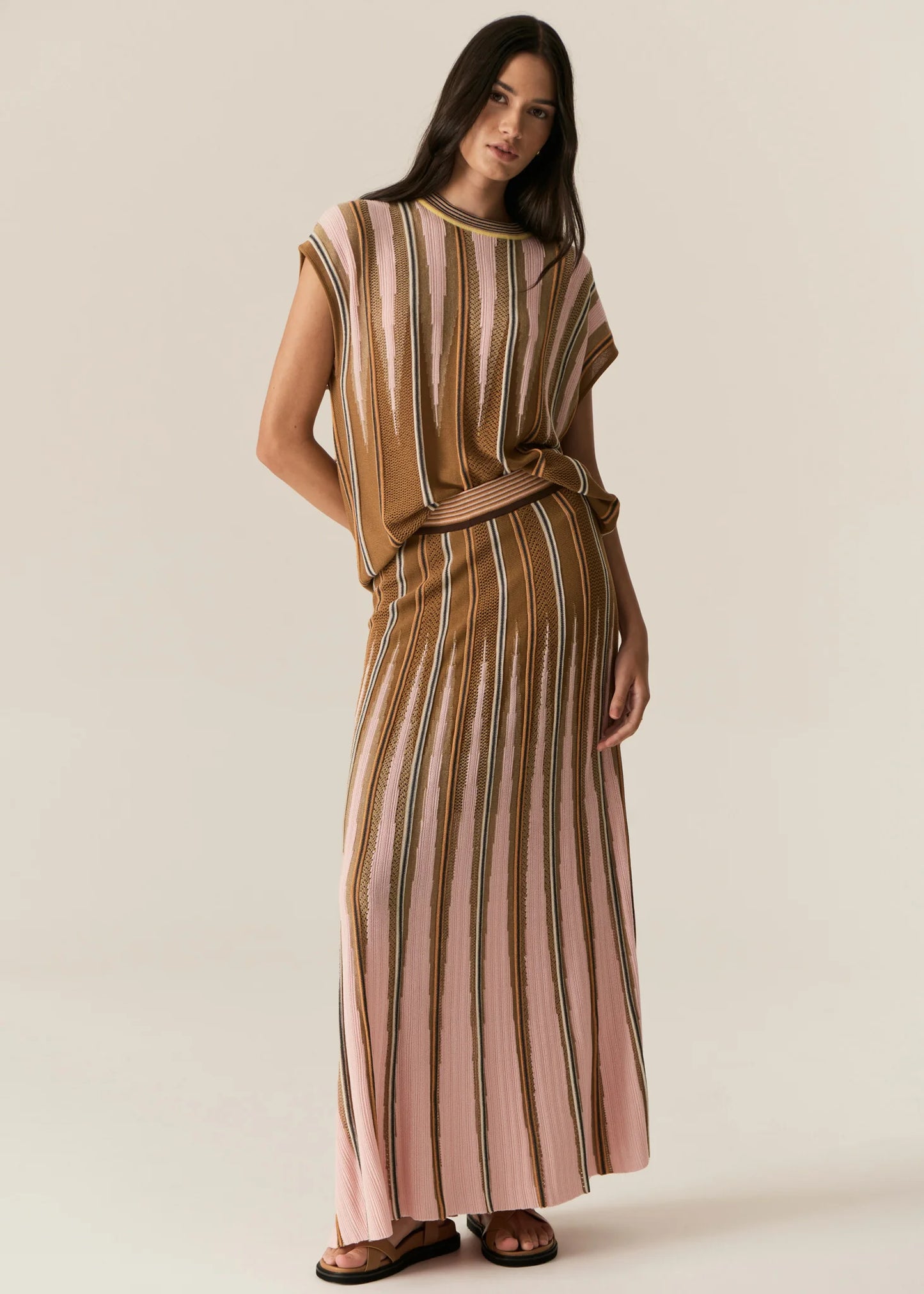 Tedd Knit Tee | Ginger/Pink