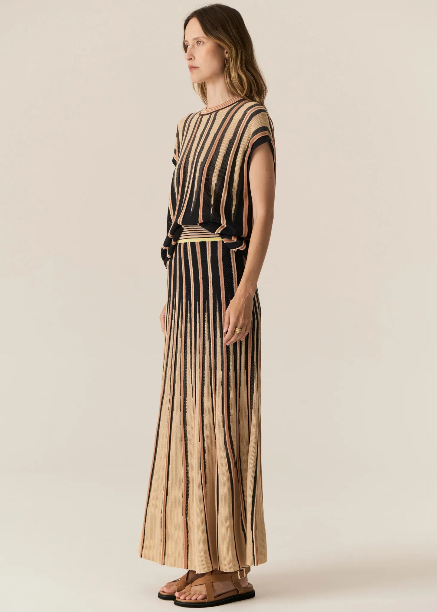 Tedd Knit Tee | Ink/Camel