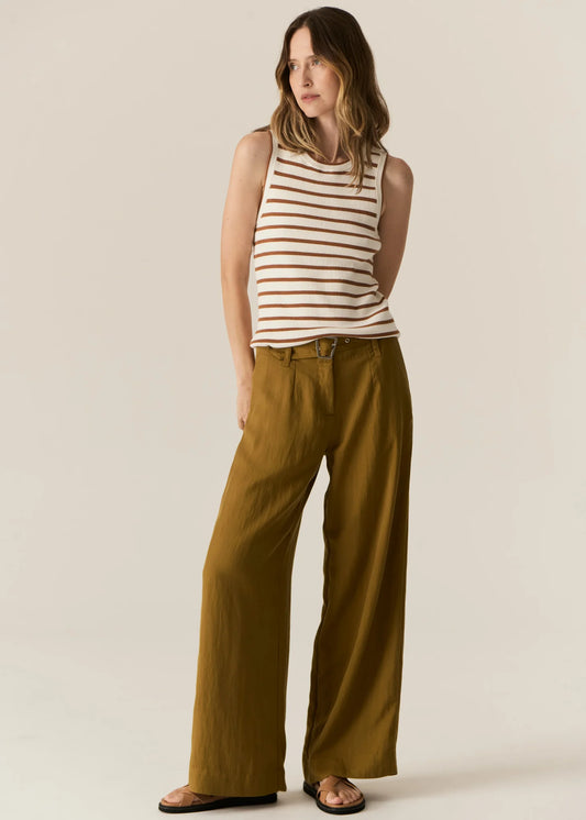 Faire Belted Pant | Khaki