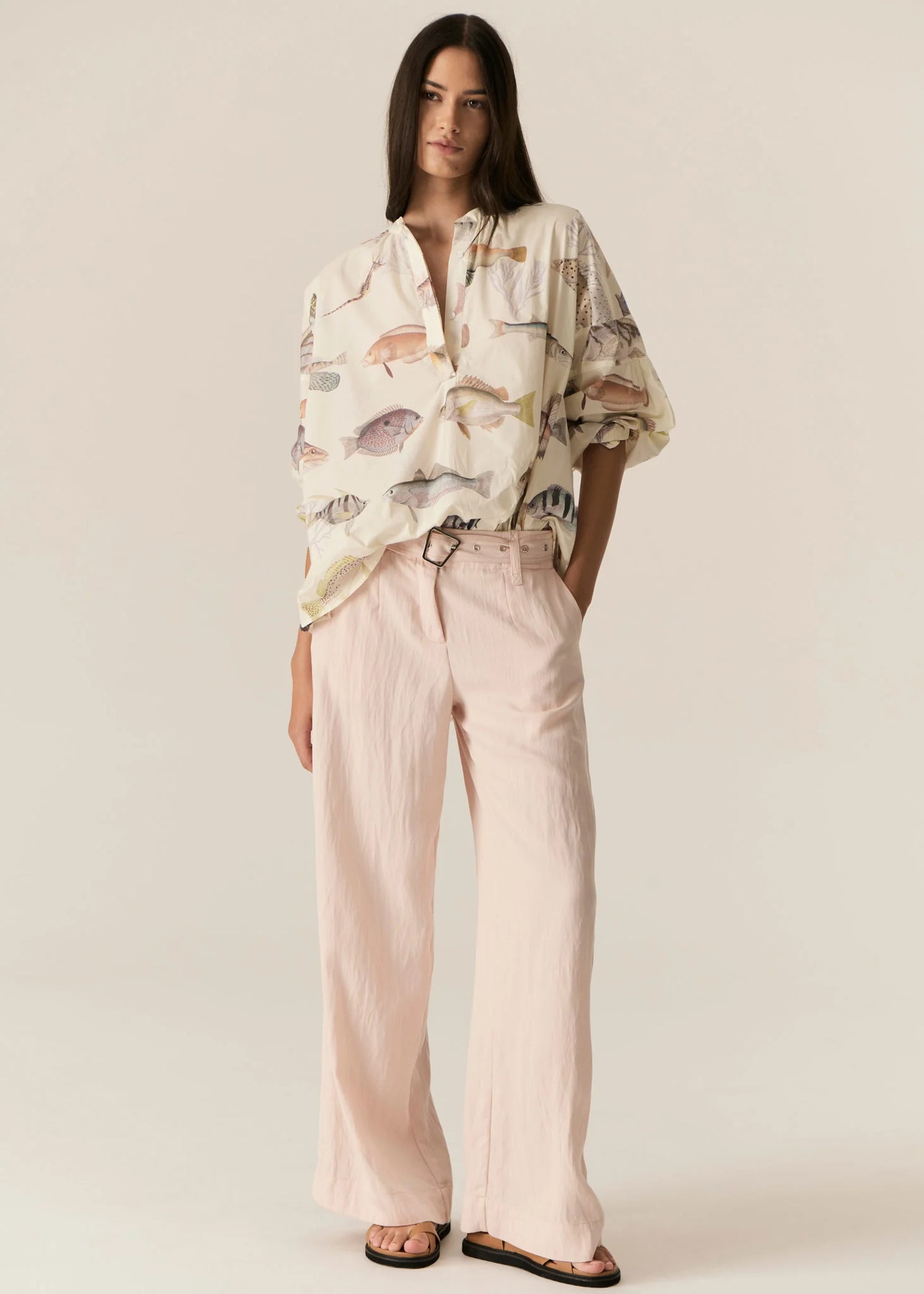 Faire Belted Pant | Blush