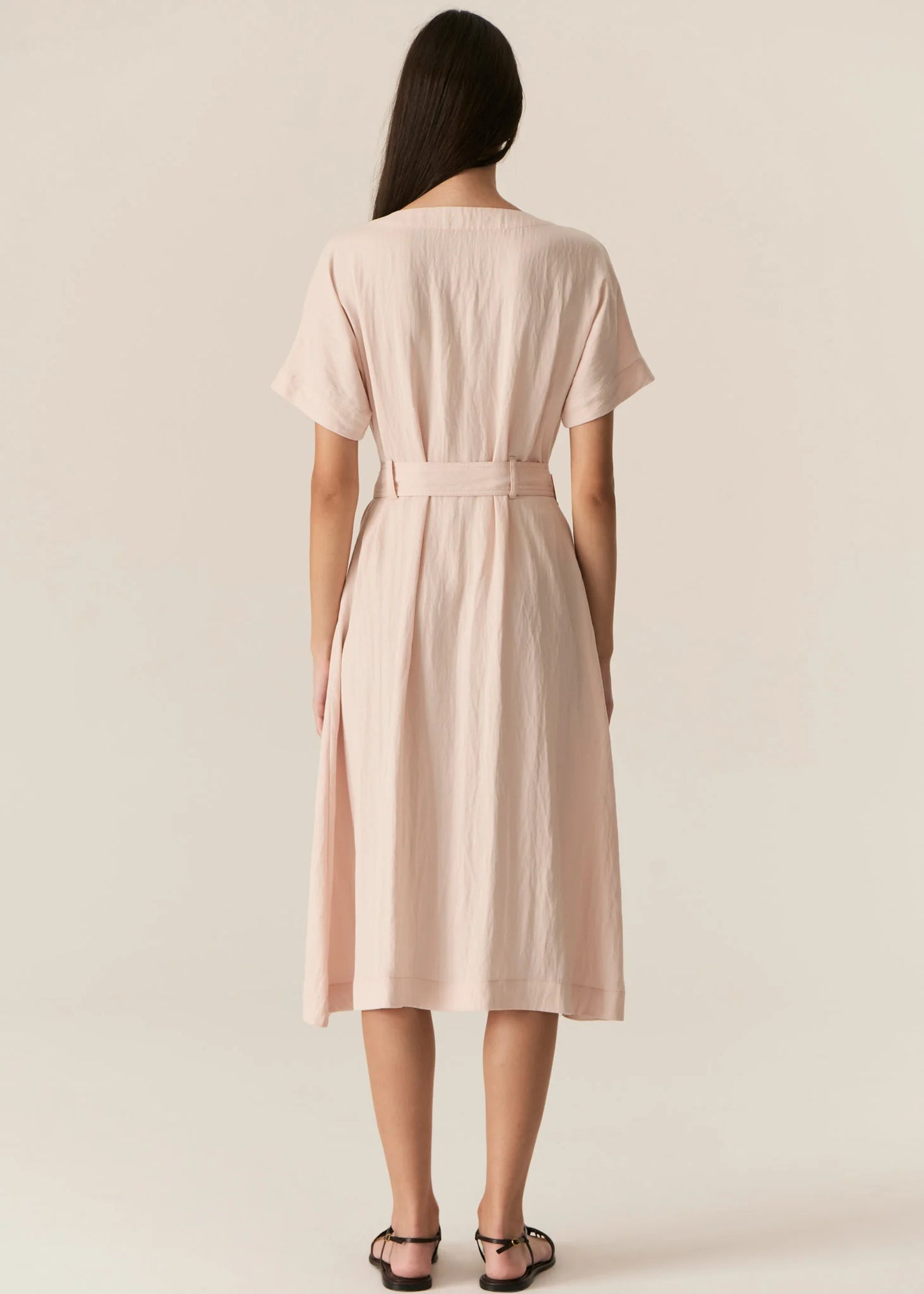 Faire Belted Dress | Blush
