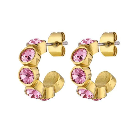 Dyrberg/Kern Jenna Gold Hoops - Light Rose