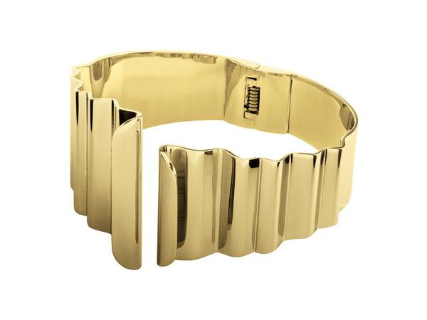 Dyrberg/Kern Drepage Shiny Gold Bangle