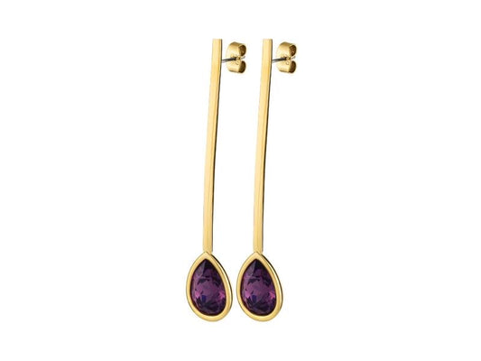 Dyrberg/Kern Verona Gold/Purple Earrings