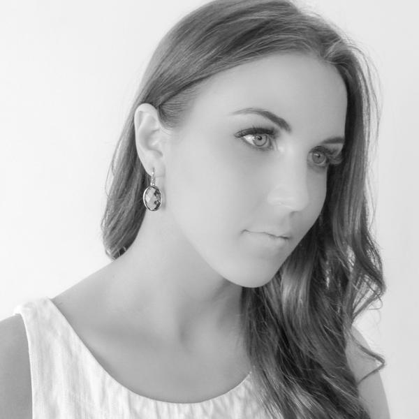 Dyrberg/Kern Sabella Matt Gold & Rose Crystal Earrings