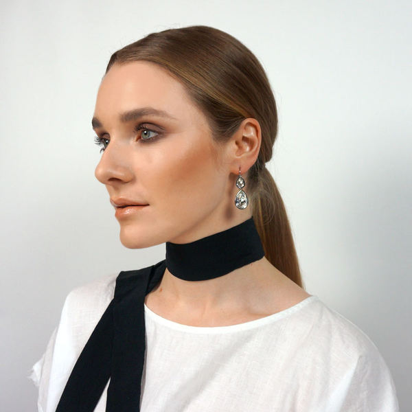 Dyrberg/Kern Valencia Shiny Silver Crystal Earrings